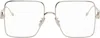 Loewe Silver Oversize Square Retro Glasses In Metallic