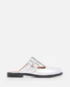 Loewe Campo Metallic Leather Mary Jane Flats In Silver