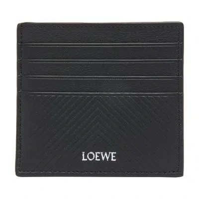 Loewe Simple Open Cardholder In Supple Grained Calf Leather In Black