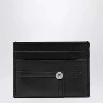 Loewe Simple Panta Card Holder In Black Leather