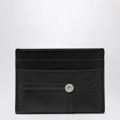 Loewe Simple Panta Card Holder In Black Leather