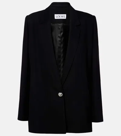 Loewe Single-breasted Blazer In Blue