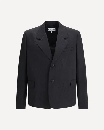LOEWE SINGLE-BREASTED JACKET IN WOOL GABARDINE