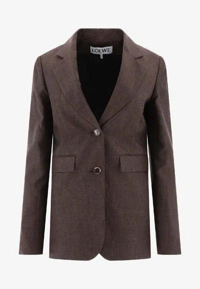 LOEWE SINGLE-BREASTED LINEN BLAZER