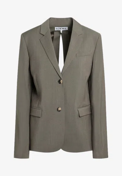 LOEWE SINGLE-BREASTED TAILORED WOOL BLAZER