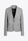 Loewe Giacca In Lana Grigia  Donna In Gray