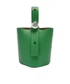 Loewe Single Shoulder Bucket Bag In Tropical Green