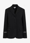 Loewe Single-breasted Buttoned Blazer In Black