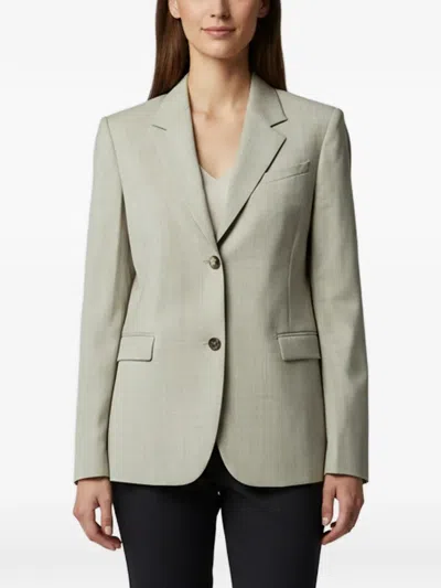 Pre-owned Loewe Single-breasted Tie-up Blazer In Neutrals