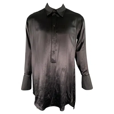 Pre-owned Loewe Size S Black Silk Tunic Long Sleeve Shirt