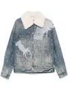 Loewe X Suna Fujita Deep Sea Denim Jacket In Blue