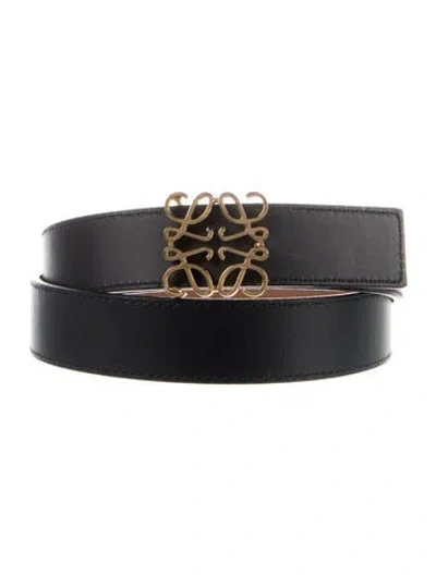 Pre-owned Loewe Skinny Leather Belt In Black/brown