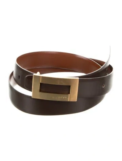 Pre-owned Loewe Skinny Leather Belt In Brown