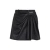 Loewe Draped Lambskin Midi Skirt