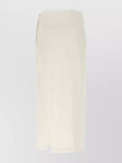 Loewe Skirt Deconstructed Pocket Slit Rivet Loops In Neutral