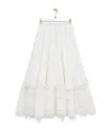 Loewe Skirt In Cotton And Silk In Multi