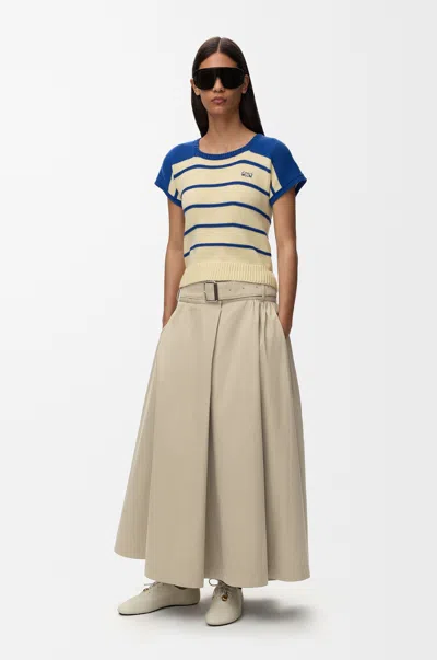 Loewe Skirt In Cotton And Silk Size: 44 For Woman In Neutral