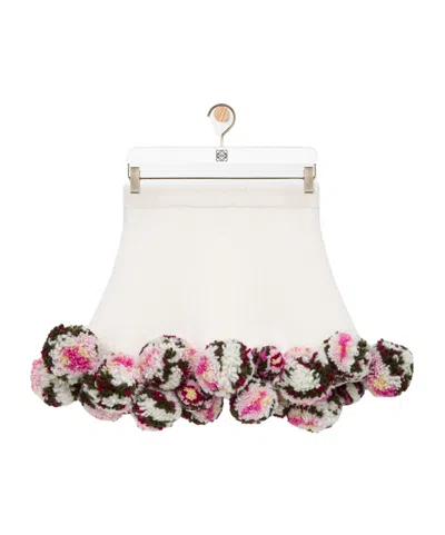Loewe Skirt In Cotton Blend In White
