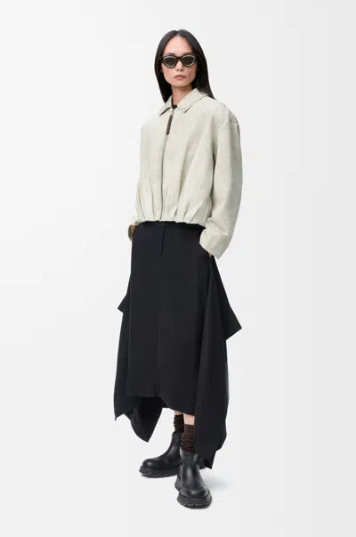 Loewe Skirt In Stretch Viscose Size:40 For Woman In Black