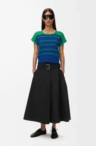 Loewe Skirt In Technical Cotton Shell Size: 36 For Woman In Black