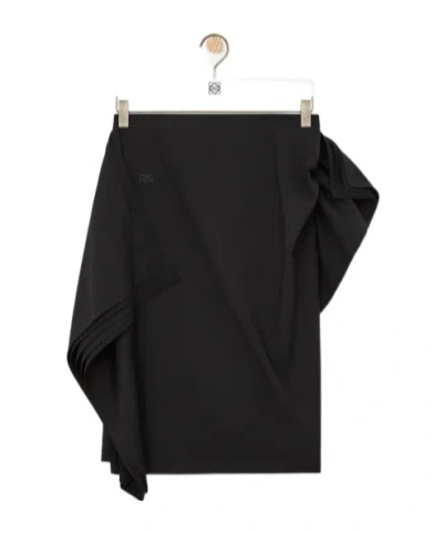 Loewe Skirt In Wool In Black