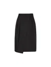 Loewe Wrap Skirt In Cotton And Silk In Black