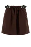 Loewe Mini Skirt With Back Pocket And Belt In Brown