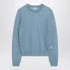 Loewe Perforated Crewneck Sweater In Blue