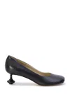 Loewe Petite Black Toy Pumps With A Darling Lacquered Heel