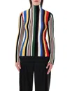 Loewe Women Multicolour Striped Ribbed Top, S Luxury Tops For Women Darveys In Multi
