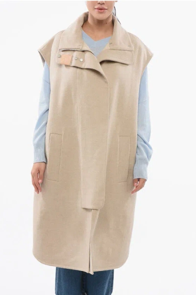 Loewe Sleeveless Coat With Asymmetric Cut