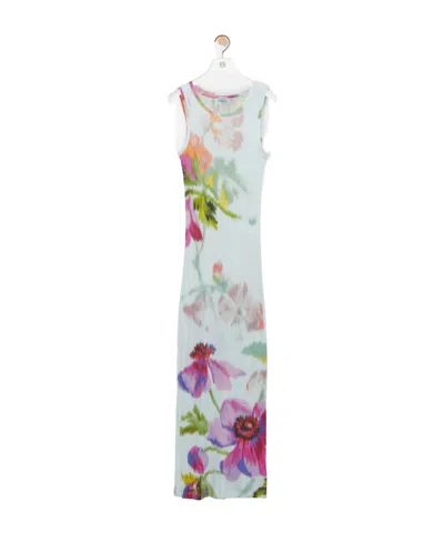 LOEWE TANK DRESS IN SILK AND COTTON