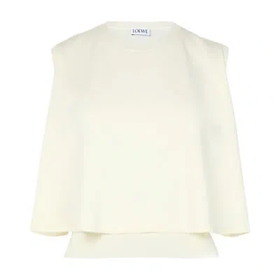 Loewe Sleeveless Knit Sweater In White
