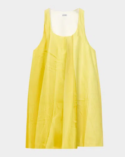 Loewe Robe En Cuir Nappa Taille: 36 Pour Femme In Yellow