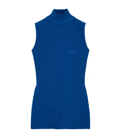 Loewe Sleeveless Rollneck Top In Blue