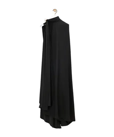 Loewe Sleeveless Silk Dress In Black