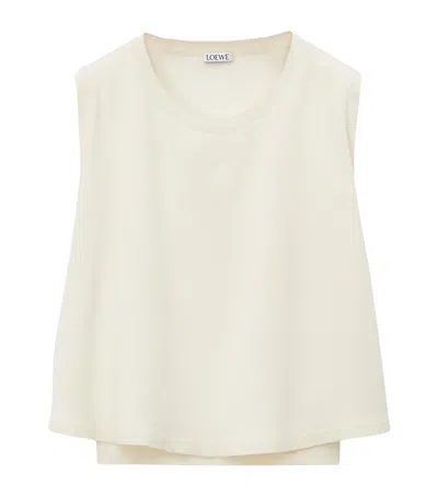 Loewe Sleeveless Trapeze Sweater In White