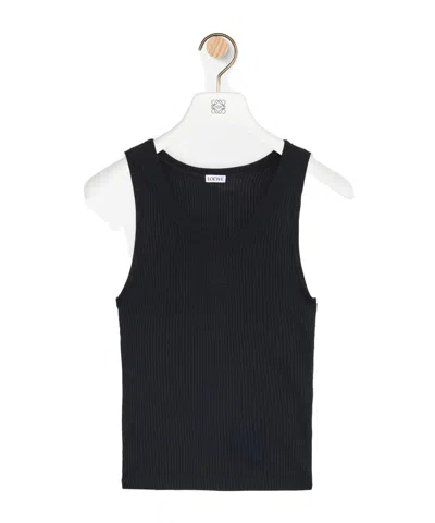 Loewe Anagram Sleeveless Tank Top In Black