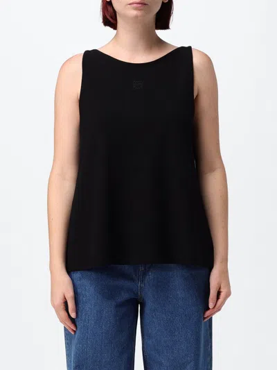 Loewe Sleeveless Viscose Top With Crew Neck And Regular Fit In Black