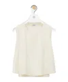 Loewe Sleeveless Trapeze Sweater In White