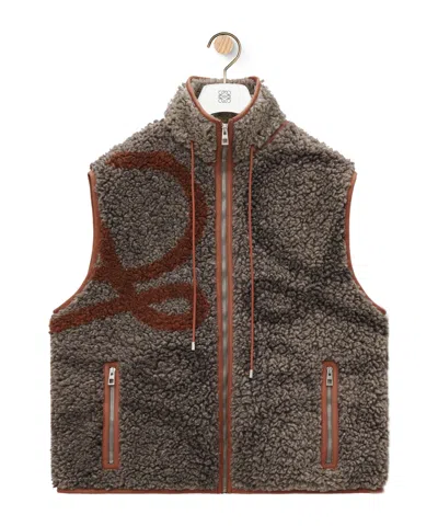 Loewe Sleeveless Wool Vest In Multicolor