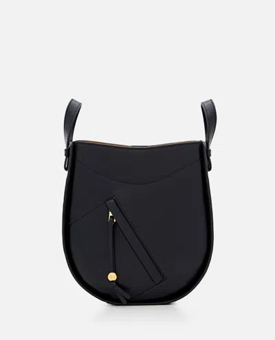 Loewe Slice Hammock Leather Bag In Black