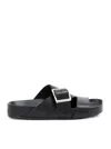 Loewe Slide Ease Buckle In Vegetable Tanned Calfskin In Black
