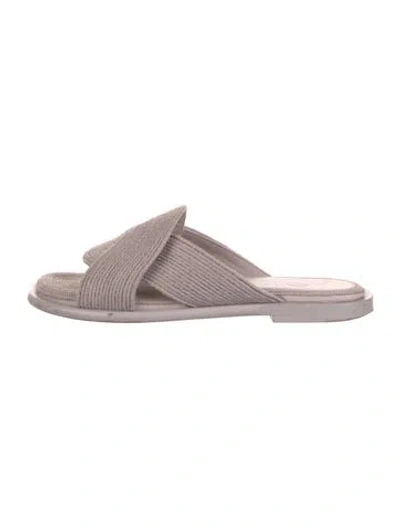 Pre-owned Loewe Slides In Purple