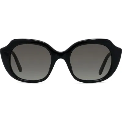 Loewe Slim 50mm Geometric Sunglasses In Black
