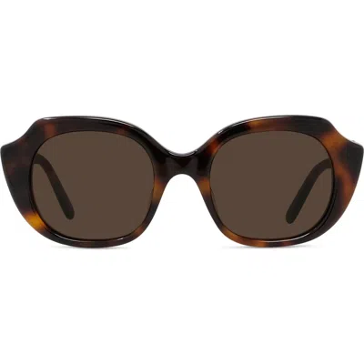Loewe Slim 50mm Geometric Sunglasses In Gold