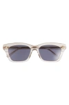 Loewe Slim 53mm Rectangular Sunglasses In White