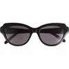 Loewe Slim 53mm Round Sunglasses In Black