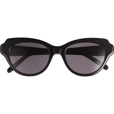 Loewe Slim 53mm Round Sunglasses In Black