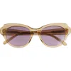 Loewe Slim 53mm Round Sunglasses In Yellow